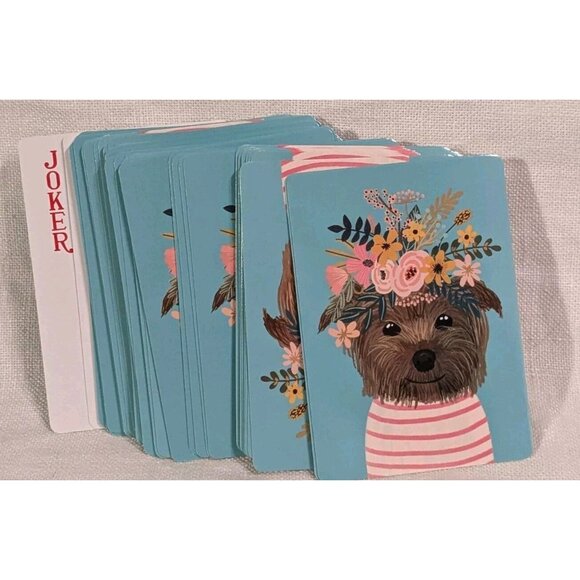 Mia Charro Cards Dog Playing Yorkie Deck Yorkshire Terrier Flower Crown Game Pup - Picture 11 of 12